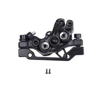 Tidgel Pinza de freno de disco mecánica de cuatro pistones de doble cara para bicicleta de montaña de 6 pernos para rotor F160/R140mm Aleación de acero Off-Road Cycling Negro (solo delantero)