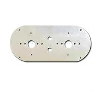 Tidgel Placa de montaje de base fija de luz de sandía para camión de acero inoxidable para Peterbilt 359/379/389, para Kenworth 660/680 880 W900L Plata (1 unidad)