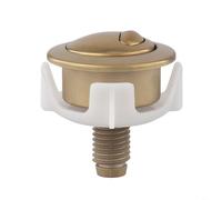 Tidgel Reemplazo de botón de descarga de inodoro, reemplazo de válvula de descarga operada por cable, para Siamp 50, botón de válvula de drenaje de doble fila (dorado)