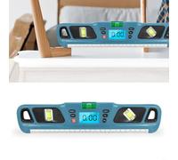 Tidgel Regla de escala de nivel digital de 285 mm, inclinómetro de 360 ° con pantalla LCD retroiluminada, medidor de ángulo de resolución de 0.05 ° para carpintería de construcción