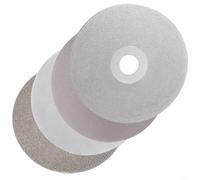 Tidgel Rueda plana de 200 mm, disco de molienda recubierto de esmeril para pulido de piedras preciosas de vidrio lapidario, uso húmedo de 1/2 pulgada para tallado en roca ARBOR Hobby (grano 1500)