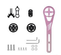 Tidgel Soporte de aleación de aluminio para bicicleta, soporte de extensión ajustable de 180° para Garmin y para IGPSPORT, soporte de manillar de ciclismo de carretera y montaña (rosa)