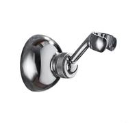 Tidgel Soporte de cabezal de ducha ajustable de cobre, soporte de montaje en pared plateado para rociador de mano de baño, base de fijación de metal (B)