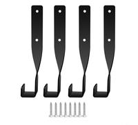 Tidgel Soporte de pared resistente para motosierra, gancho de almacenamiento de acero para cobertizo de garaje, organiza sierras de cadena y cortasetos, negro (4 piezas)