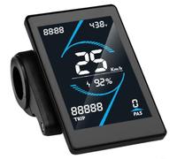 Tidgel T5S Ebike - Pantalla a color 24-72 V, pantalla transparente legible a la luz solar con códigos de error, conector SM para protocolo OMD 2, color negro