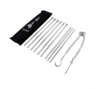 Tidgel Trípode ajustable de camping con 3 secciones, soporte de fuego de aleación de aluminio para colgar horno holandés y olla sobre fuego abierto, plateado