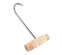 TIDTALEO 1 pieza Gancho Inoxidable para Carnicería con Mango de Madera T Accesorio de Procesamiento de Carne Gancho Resistente y Ecológico para Cocinas y Carnicerías