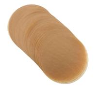 TIDTALEO 100 Hojas de Papel de Horno Redondo para Barbacoa y Hornear, Antiadherente, de Pulpa de Madera Silicona Doble Cara, Resistentes y Seguros para Repostería y Bbq Color Aleatorio