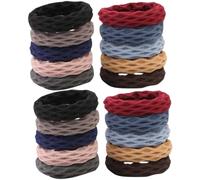 TIDTALEO 20 Piezas de Gomas Pelo de Tela Diseño Elástico Costuras, Resistentes y Versátiles para Mujeres en Diversas Ocasiones Color Aleatorio