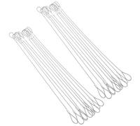 TIDTALEO 20 Unidades Llaveros de Cable de Acero Inoxidable Doble Lazo para Maletas y Bolsas de Viaje, Flexibilidad Antirrotura y Recubrimiento Suave sin Rebabas para Uso Frecuente al Aire