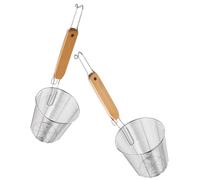 TIDTALEO 2Piezas Colador de Fideos Inoxidable de de Filtro para Cocina Escurridor Resistente y Duradero para Pasta y Verduras Diseño de Fina