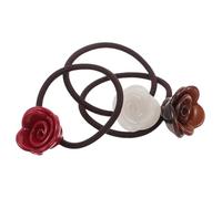 TIDTALEO 3 Lazos Para El Cabello Con Rosas Accesorios Para El Cabello Coleteros De Flores Coleteros Para Mujeres