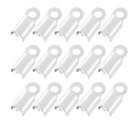 TIDTALEO 500 piezas Pinzas Metálicas para Extremos de Cintas y Cuerdas Abrazaderas de Inoxidable Resistentes y Antidesgaste para Joyería Kit para Pulseras y Collares Fáciles de Instalar