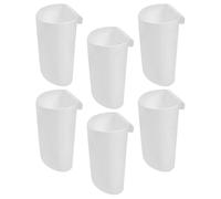 TIDTALEO 6 Cestas Colgantes de Plástico de Color Blanco para Carrito de Salón, Conjunto Portátil de Almacenamiento y Organizador para SPA y Belleza, Soporte Práctico para Artículos