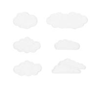 TIDTALEO 6 Parches Autoadhesivos de Nube Bordados para Reparación y Decoración de Prendas, Accesorios Diy, Parches para Ropa, Manualidades y Mochilas