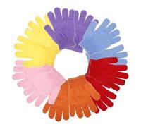 TIDTALEO 6 pares Guantes Exfoliantes de Baño de Nylon Resistentes para Ducha Manoplas Flexibles para Exfoliación Profunda Masaje y Cuidado Piel Mujeres