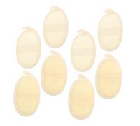 TIDTALEO 8 Piezas Loofah Pad Body Scrubber Natural Exfoliating Wash Cloths For Face Deep Pore Cleansing Bath Shower Pads Beige Cotton Mix