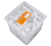 TIDTALEO Abrazaderas de Pvc Reforzadas de 18 Mm para Tubos y Cables, Clips de Sujeción Clavos de Acero para Electricistas, Soporte Fijo de Pared para Organización de Cables,