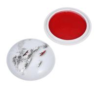 TIDTALEO Almohadilla de Tinta Color Blanco y Caja de Cerámica para Caligrafía Diseño Ergonómico Adecuado para Pintura Creativa y Diarios