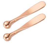 TIDTALEO Barra de Masaje para Ojos de Aleación de Zinc, 2piezas, Herramienta Compacta y Portátil para Cuidado Facial y Aplicación de Crema para Mujeres