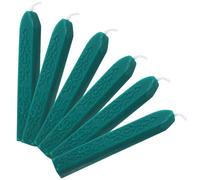 TIDTALEO Barras de Lacre para Sellar Sobres y Cartas, 6 Piezas Color Verde Oscuro, Cera Natural para Manualidades y Papelería, Kit de Sellos de Cera para Invitaciones y Embalaje