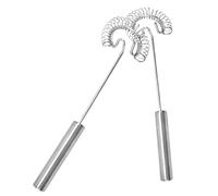 TIDTALEO Batidor de Huevos Manual 2 Piezas Espumador de Leche Inoxidable Batidor de Cocina Portátil Herramienta de para Café y Postres