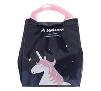 TIDTALEO Bolsa de Almuerzo Portátil Estilo Unicornio con Aislamiento Térmico Bolsa Isotérmica Bento para Oficina y Escuela Diseño Duradero y Fácil Limpieza Color Azul Oscuro