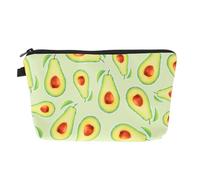 TIDTALEO Bolsa de Maquillaje Aguacate de Poliéster Reutilizable Cremallera Multipropósito para Viaje de Negocios y Familia, Organizador Creativo y Retro