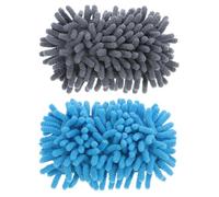 TIDTALEO Borrador de Pizarra de Vidrio 2 Piezas Esponja y Microfibra Lavable en Azul y Gris para Limpieza Seca en Oficina, Escuela y Hogar