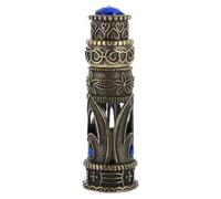 TIDTALEO Botella de Perfume Vacía de 6ml Estilo Delicado y Dorado, Frasco de Vidrio y Aleación para Almacenar Perfume Diseño Decorativo y Elegante para Uso en Hogar