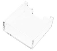 TIDTALEO Caja para Pañuelos de Acrílico Transparente para Escritorio, Servilletero Cuadrado 10x10x4.5 Cm, Dispensador Multifunción para Hogar y Restaurante, Soporte para Servilletas