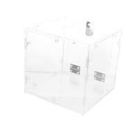 TIDTALEO Caja Urna Acrílico Transparente con Cerradura Contenedor Seguro para Votaciones y con Ranura para Sobres y Donaciones Montaje Fácil