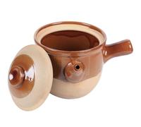 TIDTALEO Cazuela para Cocinar de Cerámica 3l, Olla Pequeña de Barro para Estofado y Sopa Tradicional China, Utensilio de Cocina Resistente para Hogares y Farmacias