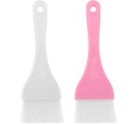 TIDTALEO Cepillo Bronceador Corporal 2piezas en Plástico y Nylon, Uso Versátil para Aplicación Completa del Cuerpo, Colores Blanco y Rosa