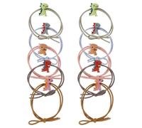 TIDTALEO Cintas Pelo para Niñas Diseño de Dinosaurio, 10 Piezas, Bandas Elásticas Fáciles de Usar y Que Sujetan Bien, Ideales para Viajes y Fiestas Color Aleatorio