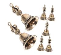 TIDTALEO Colgante de Campana de Latón Vintage 4 Piezas Mini Campana Budista para Meditación y Decoración del Hogar de Oración China Accesorio Decorativo Espiritual para Puertas y