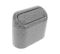 TIDTALEO Contenedor Basura Coche Colgante con Purpurina y Cristales Mini Cubo Portátil para Puertas y Asientos Organizador Automotriz Práctico y Elegante