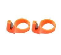 TIDTALEO Cortadores de Hilo para Costura Manual Máquina, Anillos de Dedal de Abs y Acero Inoxidable, Fácil Uso y Mayor Comodidad, Paquete de 2 Unidades Naranjas Color Color Aleatorio