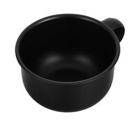 TIDTALEO Cuenco para Jabón de Afeitar para Hombre Negro con Mango, Taza de Aleación Ligera y Compacta, Soporte Multifuncional para Espuma y Mezcla, Adecuado para Cuidado Personal y