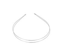 TIDTALEO Diadema de Metal Doble Capa para Mujer y Niñas, 4 Piezas de Accesorio para Tocado Vintage, Base de Tiara Plateada Gruesa, Diademas Multicapa Elegantes para Fiestas y Uso Diario