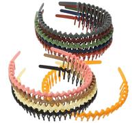 TIDTALEO Diademas Cabello de Mujer Peine Dentado 10 Piezas de Plástico Resistentes Accesorios Ligeros para Uso Diario y Deportes Ideales para Lavar el Rostro y Mantener el Cabello Su