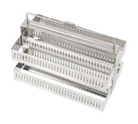 TIDTALEO Escurridor Portaobjetos de Vidrio y Gradilla de Acero Inoxidable para 60 Placas de Laboratorio en Equipos de Microscopía