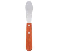 TIDTALEO Espátula para Untar y Queso de Acero Inoxidable Mango de Madera, Cuchillo Dentado para Untar Crema y Glaseado en Repostería, Utensilio Cocina Multiusos para Postres