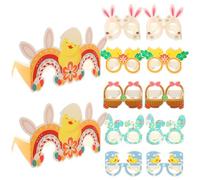 TIDTALEO Gafas de Pascua para 12 Piezas Diseño Temático Colores Vibrantes Accesorios de Pascua Suministros para Fiesta Infantil Fotomatón Divertidas Estilo Aleatorio