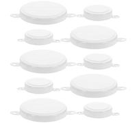 TIDTALEO Juego de 10 Tapas para Bidones de Aceite de 200 Litros, Tapa Metálica de Hierro Engrosado Sello, Cierre Antirrobo para Uso Industrial y Agrícola