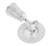 TIDTALEO Juego de Copa Sagrada Copa Ceremonial Judía Elegante de Escritorio en Aleación de Zinc Color Plata para Rituales Festivos y Celebraciones Religiosas