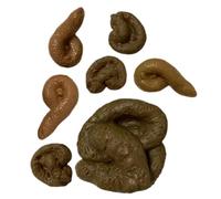 TIDTALEO Juego de Juguetes de Plástico Falsos para Bromas Caca Realista, Material Seguro PVC y Eva, Set Versátil para Fiesta de Halloween y Día Inocentes