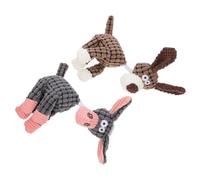 TIDTALEO Juguetes para Perros de Peluche Marrón en Forma de Burro, 2 Piezas Resistentes para Morder, Ideales para Mascotas y Decoración del Hogar