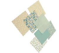 TIDTALEO Kit de Acolchado 7 Piezas de Tela de Algodón 100% Estampada Floral 25X25 CM Adecuado para Costura y Labores de Retazos