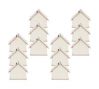 TIDTALEO Kit de Manualidades Stem 12 Casas de Madera sin Terminar, Hucha Decorativa de Madera, Proyecto Educativo de Economía, Alcancía de Cerdito Montessori para Uso Doméstico